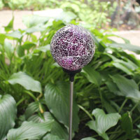 Amples Solar Powered  Colouring Changing Led Light Garden Glass Ball Decoration Outdoor Art Landscape Patio Lawn Pathway