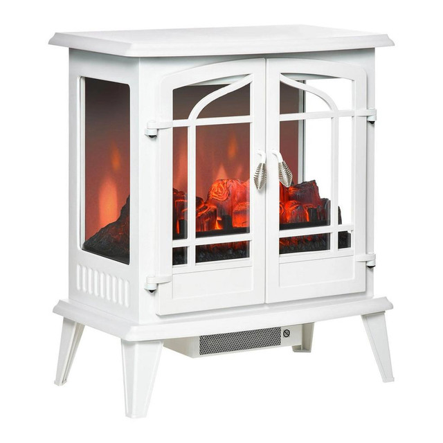 ELECTRIC FIREPLACE STOVE, FREESTANDING INDOOR HEATER WITH REALISTIC FLAME EFFECT in Fireplace & Firewood
