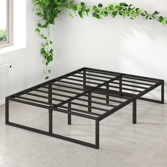 FAST FREE Delivery! Platforma Bed Frame / Mattress Foundation / No Box Spring Needed / Steel Slat Support, Full in Beds & Mattresses