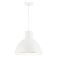 Ebern Designs Ebern Designs Aldeburgh 12" Modern Pendant Light, Dome Metal Shade + Acrylic Diffuser, Integrated 20W LED