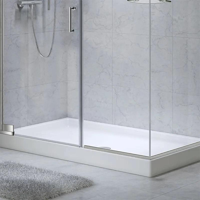PRICE REDUCED!!  48x36x4 Acrylic Double Threshold Base With Flat Surface ABCS4836C ( Left or Right Available ) In Stock in Plumbing, Sinks, Toilets & Showers in Alberta - Image 3