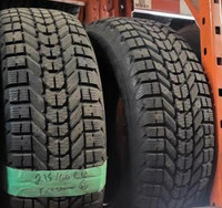 USED PAIR OF WINTER FIRESTONE 215/60R16 90%TREAD WITH INSTALLATION.