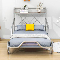 Mason & Marbles Alonzo Twin Size Metal Platform Bed with Storage Shelf