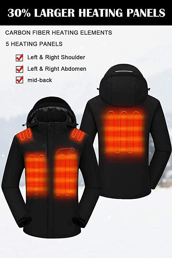 Men's Heated Performance Soft Shell Jacket with Hand Warmer Includes 7.4V Battery Pack  FREE Delivery in Men's - Image 4