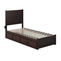 Latitude Run® Latitude Run® Noho Twin XL Wood Platform Bed With Headboard Footboard & 2 Storage Drawers, Espresso