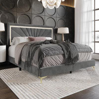 Mercer41 Soufian Upholstered Low Profile Standard Bed