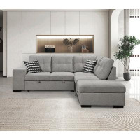 Latitude Run® Sectional L-shaped Sofa With Pull-out Sleeper