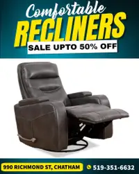 Leather Recliners on Discount! Sale Upto 50%