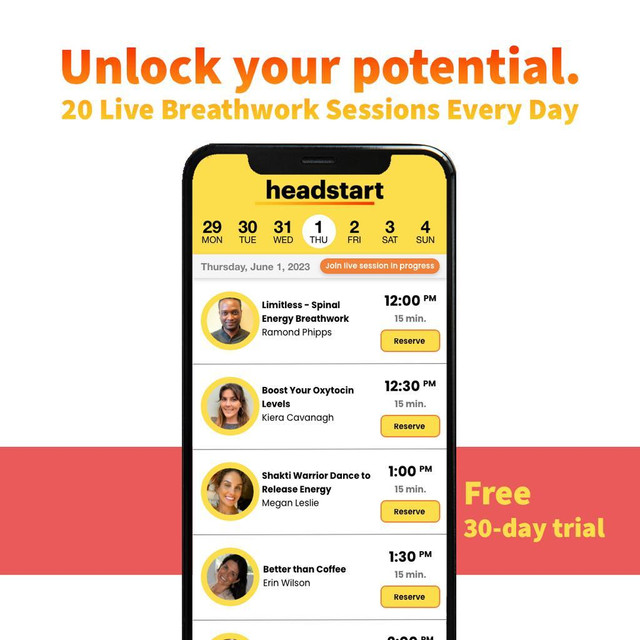 FREE 30-Day Trial - Live Breathwork Sessions Taught by the Worlds Best Breathwork Guides - www.tryheadstart.com in Other in Cambridge - Image 3