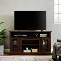Red Barrel Studio Classic TV Media Stand Modern Entertainment Console For TV Up To 65" With Open And Closed Storage Spac