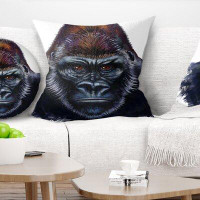 Made in Canada - East Urban Home Animal Gorilla Male Illustration Pillow