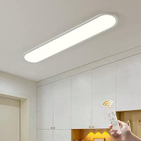 Wrought Studio Deshunda 1 - Light 39.4" Acrylic LED Flush Mount