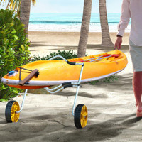 Kayak Cart 32.3" L x 10" W x 30.5" H Silver and Yellow