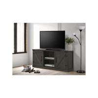 Gracie Oaks Gracie Oaks Nordic Haven 58" Wide Tv Stand With 2 Open Shelves And 2 Cabinets