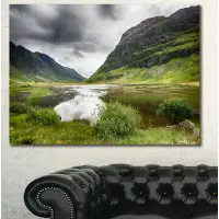 Made in Canada - Design Art Valley Of Glencoe in Green - Wrapped Canvas Photograph Print