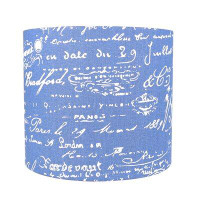 Ophelia & Co. Linen Drum Lamp Shade ( Spider ) in Blue