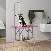 Pet Grooming Table 35.4" x 23.6" x 29.5" Pink