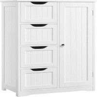 Wildon Home® 4 Dawers and Single Door Cabinet, Freestanding Storage Cabinet for Living Room Kitchen Hallway