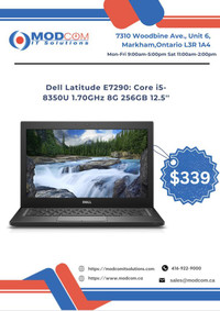 Dell Latitude E7290 12.5-inch Laptop OFF Lease FOR SALE!!! Intel Core i5-8350U 1.70GHz 8GB RAM 256GB SSD