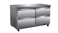 Undercounter Double Door 60 Refrigerated Work Table With 4 Drawers
