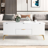 Mercer41 Multi Functional Table Modern Lift Top Coffee Table with Drawers