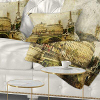The Twillery Co. Abstract Cityscape Paris Lumbar Pillow