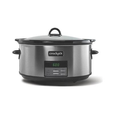 Crock-pot 8-quart Slow Cooker, Programmable, Black Stainless Collection in Microwaves & Cookers