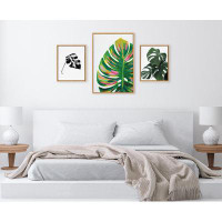 Bay Isle Home™ Modern Monstera House Plant Framed Canvas Wall Art Set