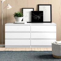 Latitude Run® 6 Drawer Double Dresser For Bedroom Living Room Hallway