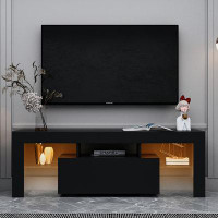 Farm on table Entertainment TV Stand,Large TV Stand TV Base Stand with Led Light TV Cabinet