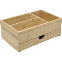 Sorbus Sorbus Storage Drawer Organizer For Office Desk, Countertop Storage, Bamboo Wood, Organization For Office, Cosmet