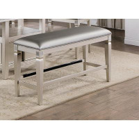 Home Enter Hub Modern Bench with Upholstered Seat