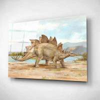 Trinx Trinx "Dinosaur Illustration I" By Ethan Harper, Acrylic Glass Wall Art, 16"X12"