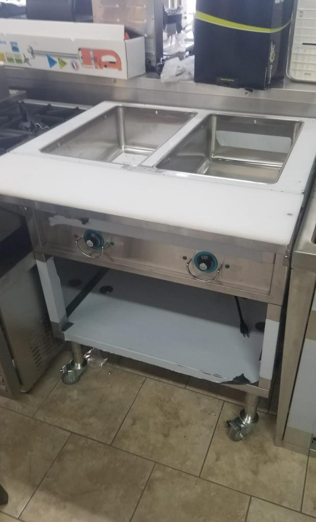 Brand New Electric 2 Well Steam Table - 120V, Enclosed Cabinet in Other Business & Industrial - Image 3