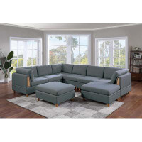 Latitude Run® Living Room Furniture 8Pc Sectional Sofa