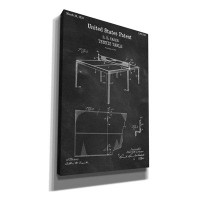 Williston Forge Williston Forge ''Tennis Table Blueprint Patent Chalkboard '' Canvas Wall Art