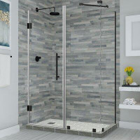 Aston Bromley Frameless 60.25" x 72" Rectangle Hinged Shower Enclosure