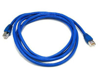 7 ft. Blue CAT6a Shielded (10 GIG) STP Network Cable w/Metal Con