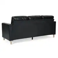 Latitude Run® Comfortable Solid Wood Three-Seater Sofa - Soft Cushions