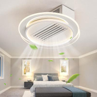 Ivy Bronx Croyle 20'' Bladeless Dimmable LED Ceiling Fan with Remote Control and APP