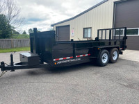 7 ton combo dump trailer with ramps 76x16’