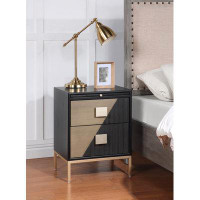 Everly Quinn Holland Transitional Two Drawer Chairside Table