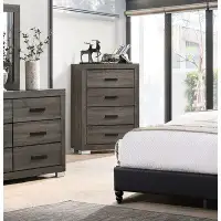 Ebern Designs 4 Drawers Wood Chest In Grey
