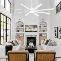 Ivy Bronx 84" 8-blade Led Standard Ceiling Fan With Remote Control And Light Kit Included