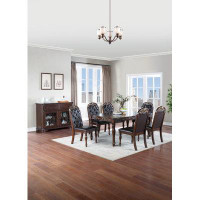 Astoria Grand Formal 1pc Dining Table Only Brown Finish Antique Design Rubberwood Dining Room Furniture