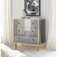 Modern History Home Mirror 3 Drawer Accent Chest