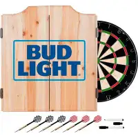 Trademark Global Bud Light Dartboard and Cabinet Set