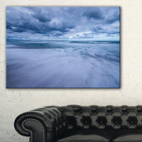 Made in Canada - Design Art Stormy Clouds Over Ocean - Wrapped Canvas Photograph Print