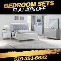 Modern LED Bedroom Set in Silver and White Color !!