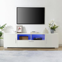 Wrought Studio TV Stand With LED Remote Control Lights